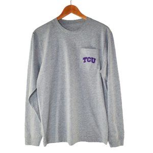 TCU Long Sleeve Tee in Heather Gray by Lauren James.New!!! Small